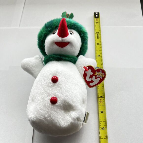 2000 Rare & Retired Ty Beanie Baby Snowgirl The Christmas Snowman 8" - Picture 11 of 12